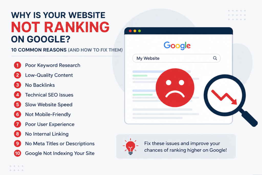 NOT RANKING ON GOOGLE 
